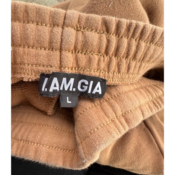 I Am Gia Astrea Womens Sweatpants Snake Size Large  Tan/ Black 100% Cotton - Picture 6 of 9